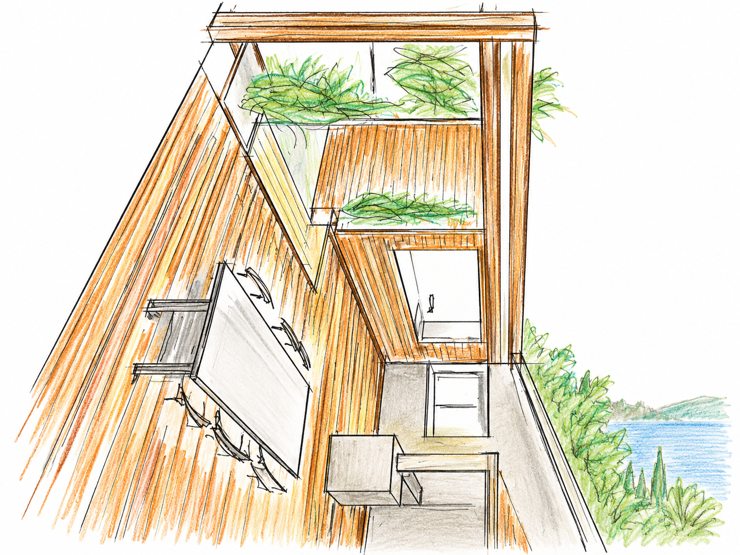 Étude de pergola, vue 2 sur 4