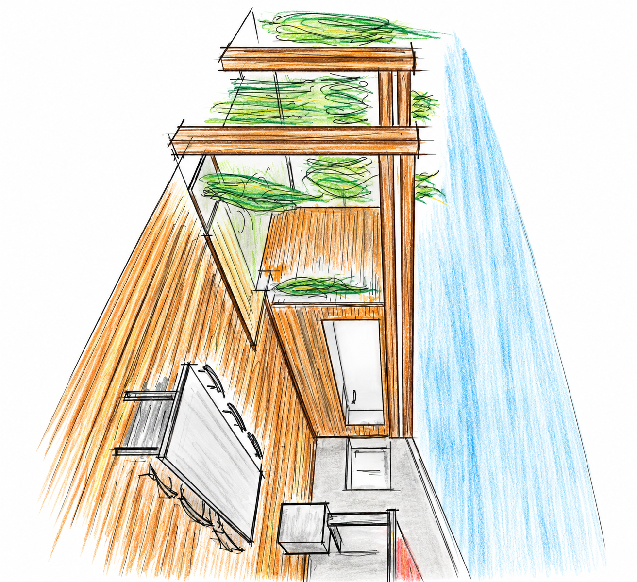 Étude de pergola, vue 3 sur 4